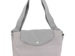 Tote bag with a zip grey gold star