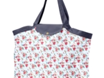 Tote bag with a zip horizons fleuris