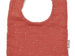 Bib - Baby size gaze pois or rose blush