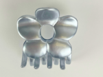Large Flower Hair Clip satin silver