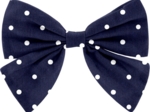 Bow tie hair slide navy blue spots