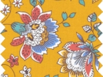 Cotton fabric ex2264 yellow floral indian
