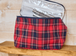 Large vanity tartan rouge