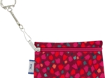 Keyring  wallet pompons cerise