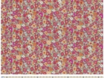 1 m fabric coupon ex2342 orange pink multiflowers