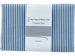1 m fabric coupon ligne blanc marine ex1001
