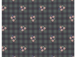 1 m fabric coupon tartan fleuri