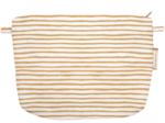 Coton clutch bag rayé or blanc