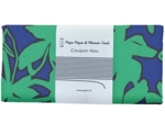 1 m fabric coupon EX2650 Green-blue silhouettes