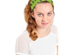 Stretch jersey headband  pommes vertes c9