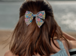 Bow tie hair slide mille et une fleurs