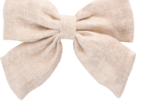 Bow tie hair slide  glitter linen