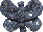 Butterfly hair clip silver star jeans