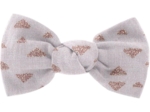 Small bow hair slide gray copper triangle