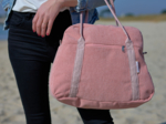 Bowling bag  blush pink corduroy