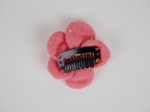 Mini Flower petal hair slide gaze pois or rose sorbet