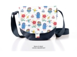 Flap of small shoulder bag petits monstres