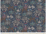 Cotton fabric ex2432 navy exotic forest