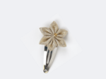 Star flower hairclip  glitter linen