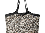 Pleated tote bag - Medium size leopard