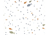 Cotton fabric ex2459 fishes and polka dots