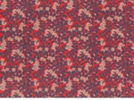 Cotton veil fabric vermilion foliage