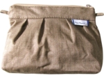 Mini Pleated clutch bag copper linen