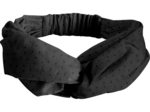 crossed headband broderie anglaise noire