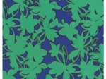 1 m fabric coupon EX2650 Green-blue silhouettes