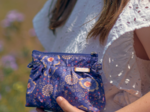 Mini Pleated clutch bag lavandula