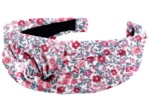 Large Crossed Headband rose grenadine