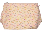 Cosmetic bag with flap rainbow