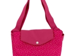 Tote bag with a zip fuchsia gold star
