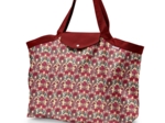 Tote bag with a zip poppy