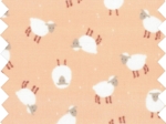 Coated fabric pink sheep