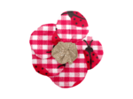 Mini Flower petal hair slide ladybird gingham