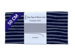 Coupon tissu 50 cm striped silver dark blue