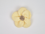 Flower petal hair slide small  yellow stripes