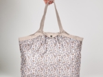 Pleated tote bag - Medium size rêve de jasmin