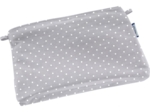 Tiny coton clutch bag light grey spots