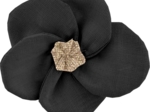 Flower petal hair slide small  black