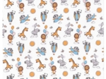 Cotton fabric ex2580 animals on cloud