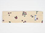Stretch jersey headband  natural floral gingham