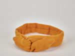 Wire headband retro gaze dentelle ocre