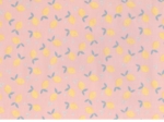 Coated fabric pink yellow citrus