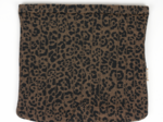 Square flap of saddle bag  mocha quilted leopard
