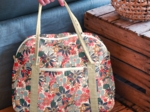 Bowling bag  cerise en fleur