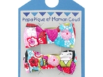 Small bows hair clips kokeshis