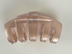 Large Rounded Hair Clip glossy beige