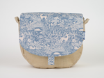Flap of small shoulder bag toile de biche